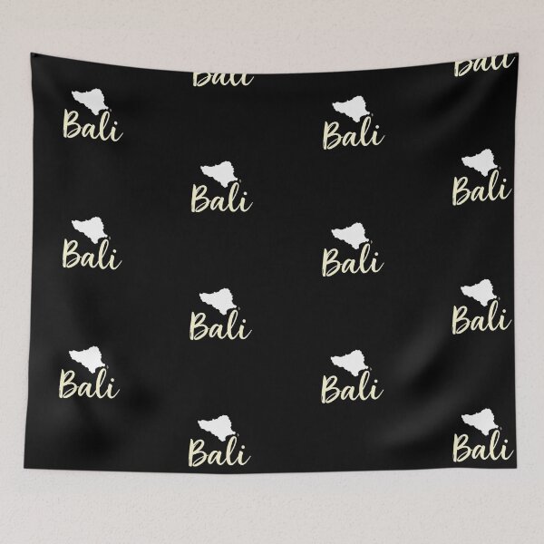 Item preview, Bali Indonesia Minimalist Map Script Typography designed and sold by artlife4.