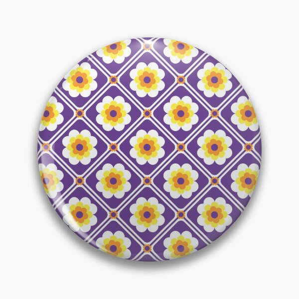 Item preview, Mod Floral Pattern – Retro 60s Flower Design Purple designed and sold by Colorblizz.
