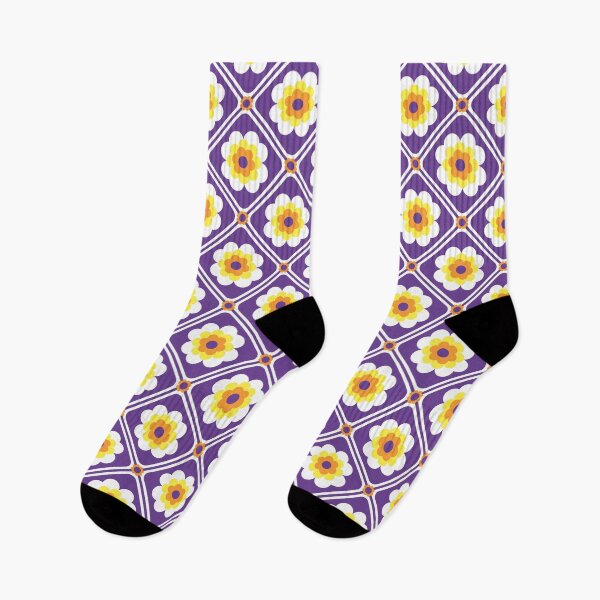 Item preview, Mod Floral Pattern – Retro 60s Flower Design Purple designed and sold by Colorblizz.