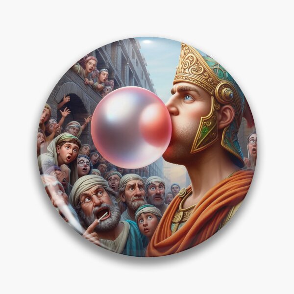 Item preview, Alexander the Gum — Conqueror of Bubbles designed and sold by FlatlineArtCo.