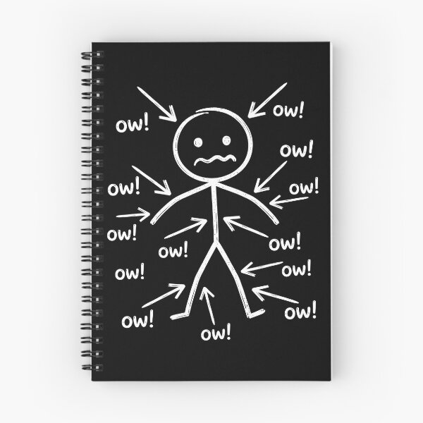 Item preview, Funny All Over Body Pain Stick Figure Ow Ow Shirt designed and sold by ArcaneArtistry.