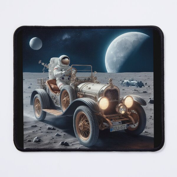 Item preview, Moon Cruise — Vintage Drive Across the Lunar Surface designed and sold by FlatlineArtCo.
