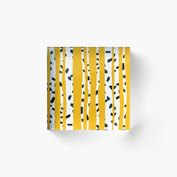 Aperçu de l'œuvre Bouleau sur Jaune créée et vendue par ArtyFridgees.