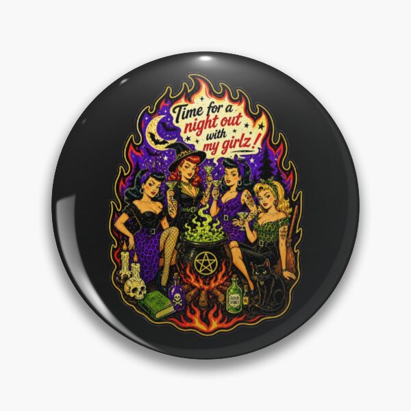 Item preview, Witchy Girls Night Out – Vintage Pin-Up Coven Party designed and sold by Rebel Femme Studio.