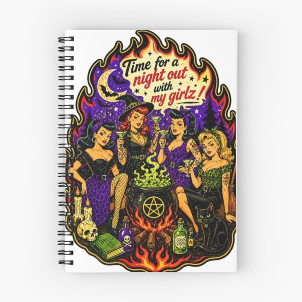 Item preview, Witchy Girls Night Out – Vintage Pin-Up Coven Party designed and sold by Rebel Femme Studio.