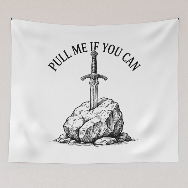 Item preview, Excalibur Sword in Stone - Pull Me If You Can designed and sold by RoyalDeluxGo.