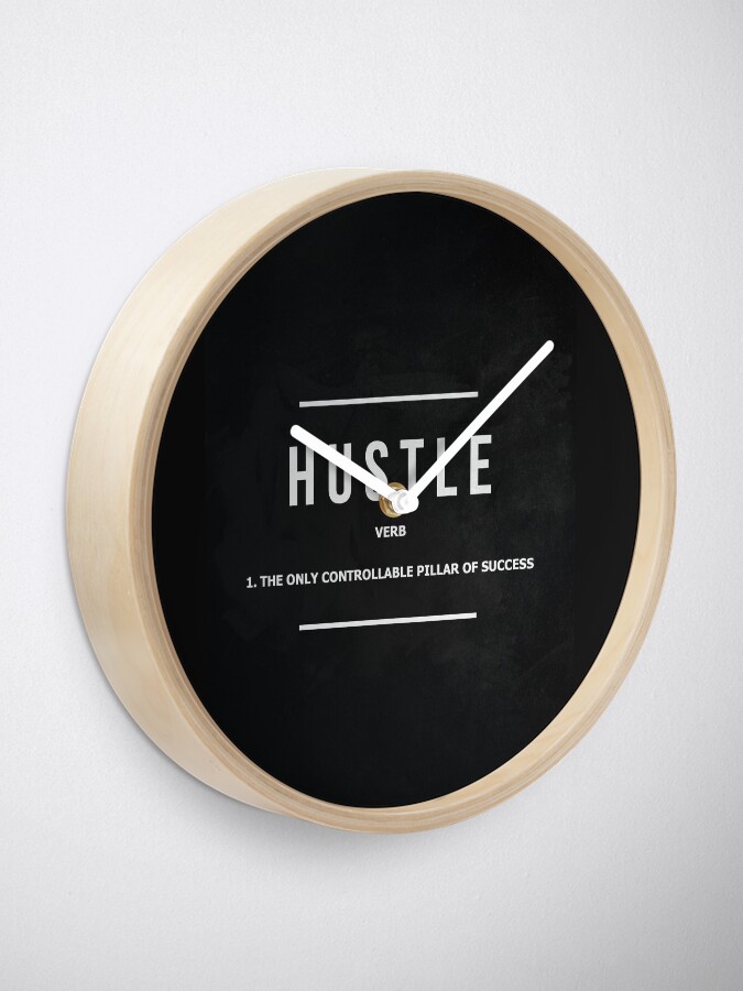 "Hustle Verb" Clock for Sale by SuccessHunters Redbubble