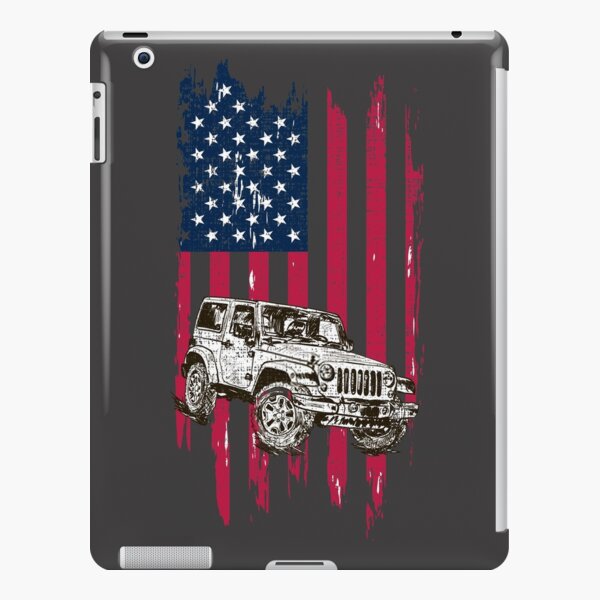 Vintage Off Road 4x4 Driving American Flag iPad Snap Case