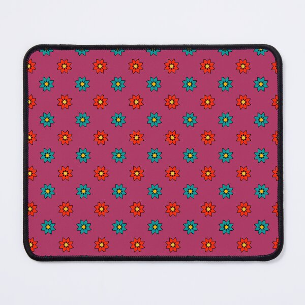 Item preview, Maroon, scarlet & viridian green floral pattern designed and sold by Mint + Midnight.