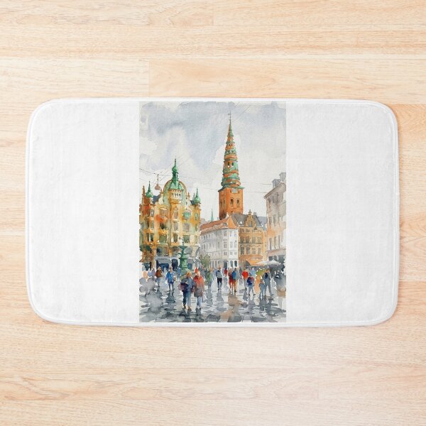 Item preview, Copenhagen Amagertorv Watercolor designed and sold by caracatita75.