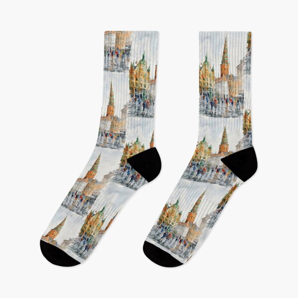 Item preview, Copenhagen Amagertorv Watercolor designed and sold by caracatita75.