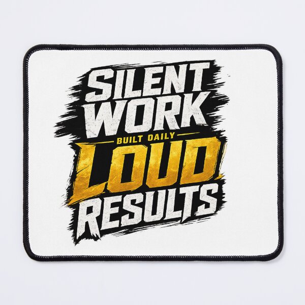 Item preview, Silent Work Loud Results PNG Built Daily Quote Design Motivational Typography Gym Shirt Graphic Streetwear Design designed and sold by Otmeks.