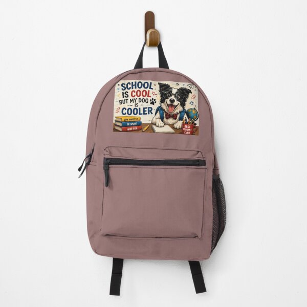 Item preview, School Is Cool But My Dog Is Cooler Funny Back to School Dog Quote designed and sold by PoojaArtLab.