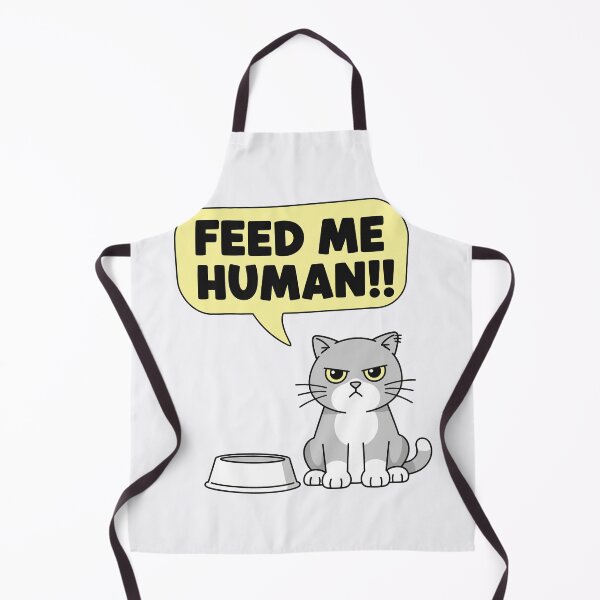 Item preview, Feed Me Human Funny Cat Cartoon T-Shirt for Cat Lovers designed and sold by Fashotic Duke.