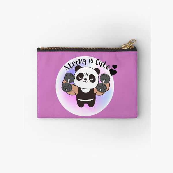 Item preview, Strong is Cute Panda Gym Workout Design, Cute Fitness Motivation Quote T-Shirt  designed and sold by Palette _Vibes.