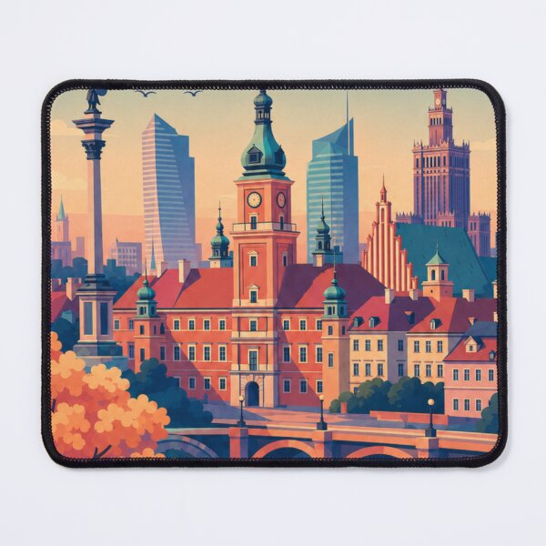 Item preview, Warsaw Poland Travel Poster designed and sold by MatthewHeights.