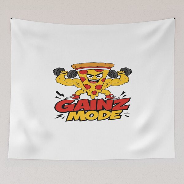 Item preview, Muscle Pizza Workout Design • Funny Fitness Gym Motivation • Gainz Mode Strength Aesthetic designed and sold by Bright Nest Studio.