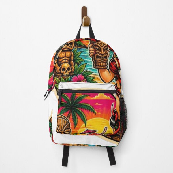 Item preview, Satanic Tiki Rockabilly Pin-Up – Aloha From Hell designed and sold by Rebel Femme Studio.