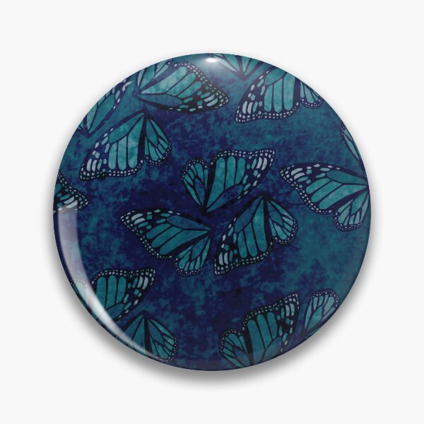 Item preview, Dark Blue Turquoise Monarch Wings Mosaic designed and sold by jocelynsart.