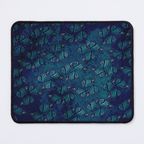 Item preview, Dark Blue Turquoise Monarch Wings Mosaic designed and sold by jocelynsart.
