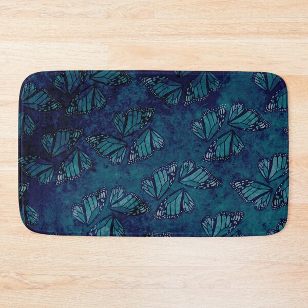 Item preview, Dark Blue Turquoise Monarch Wings Mosaic designed and sold by jocelynsart.