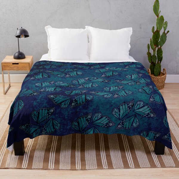 Item preview, Dark Blue Turquoise Monarch Wings Mosaic designed and sold by jocelynsart.