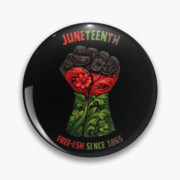 Item preview, Juneteenth Floral Fist Freedom designed and sold by CyrilloArt.
