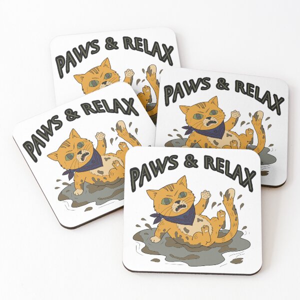 Item preview, Clumsy Ginger Cat in a Mud Puddle – Funny Animal Folk Art designed and sold by LeshanArtUA.