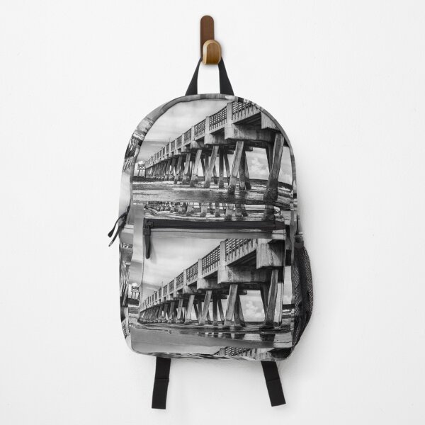 Item preview, The Old Jacksonville Beach Pier In Black and White designed and sold by Kay Brewer.