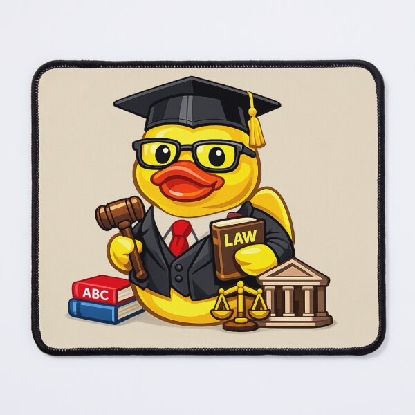 Item preview, Funny Lawyer Rubber Duck Cartoon Attorney Duck designed and sold by BROHLine Studio.