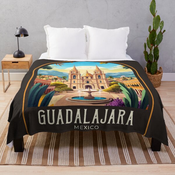 Item preview, Guadalajara Vintage Travel Illustration designed and sold by HomeLivingCo.