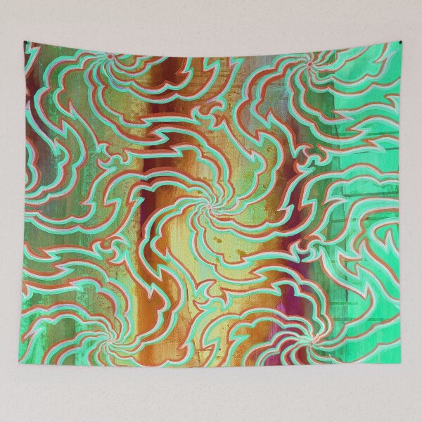Item preview, Neon Tamagikuya Swirl Yellow: Dopamine Art Print designed and sold by Dominika Brodowska.