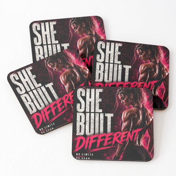 Item preview, She Built Different – Strong Woman Gym Motivation Fitness T-Shirt designed and sold by YAYA ELITE STREETWEAR.