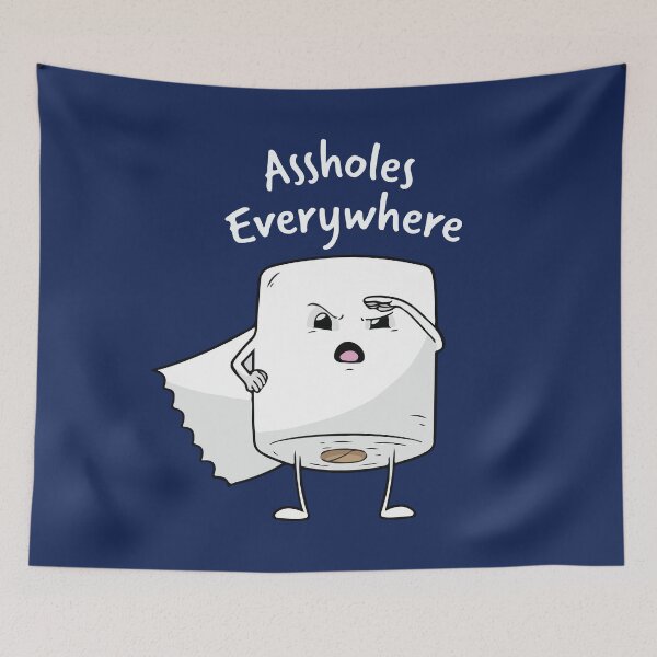 Item preview, Assholes Everywhere Funny Toilet Paper designed and sold by BrownHorse90s.