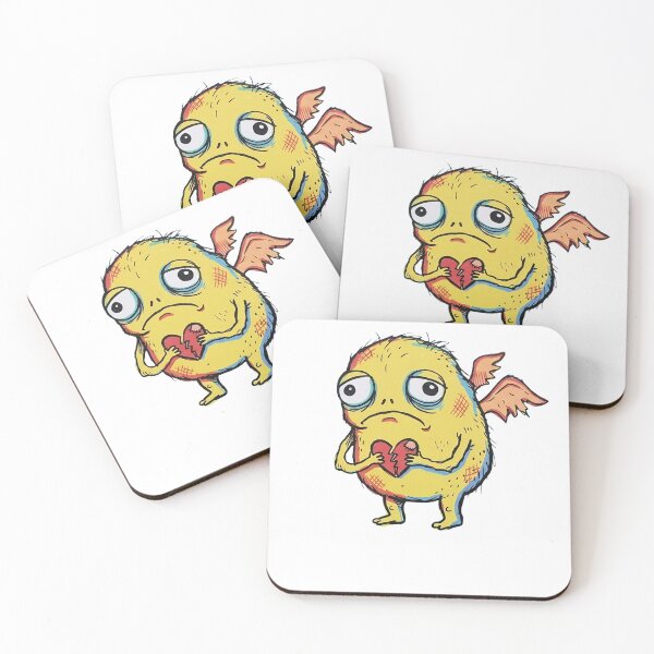 Item preview, Broken but Brave": Tiny Sad Monster with a Mended Heart designed and sold by PM.