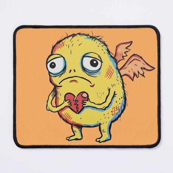 Item preview, Broken but Brave": Tiny Sad Monster with a Mended Heart designed and sold by PM.