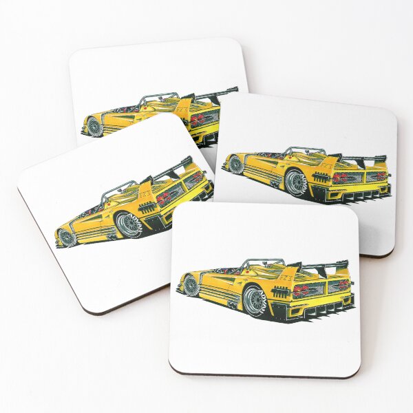 Item preview, Exclusive drawing legendary italian super car modified sci-fi yellow F40 LM Barchetta V8 engine designed and sold by Cars23.