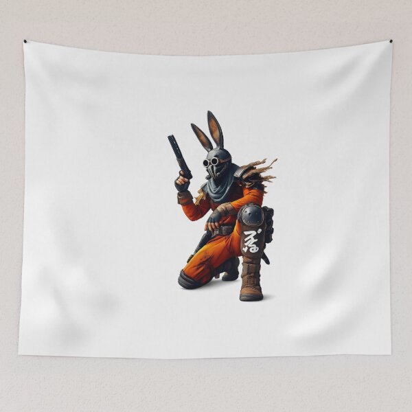 Item preview, Post-Apocalyptic Rabbit Warrior designed and sold by FlatlineArtCo.
