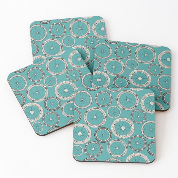 Item preview, bike wheels turquoise designed and sold by scrummy.