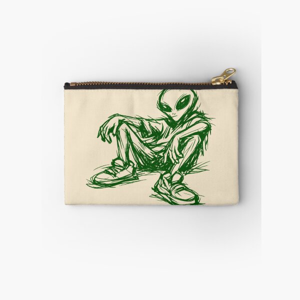Item preview, Abstract Alien Sketch Green Streetwear Graphic | Minimal Grunge Creature Art designed and sold by JonelCrafts.