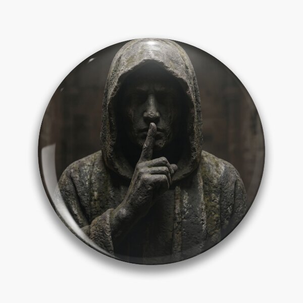 Item preview, Silent Hooded Figure T-Shirt | Gothic Stone Statue Art | Shhh Gesture Mystery | Dark Academia Aesthetic | Secret Silence Sculpture | Horror & Mystic Graphic Apparel designed and sold by SGCreations-78.