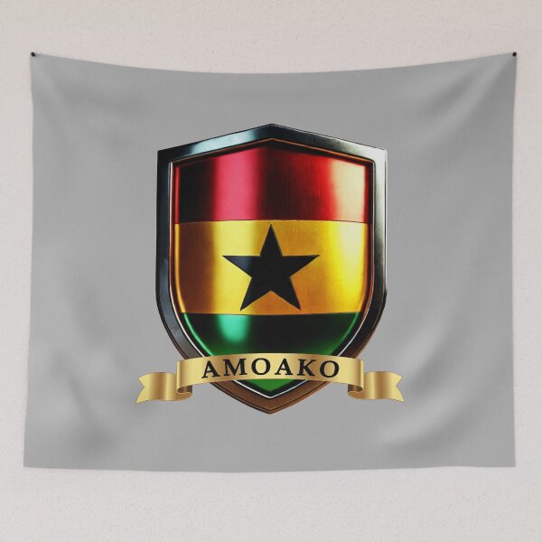 Item preview, Amoako Ghanaian Surname Shield designed and sold by Highlandkings.
