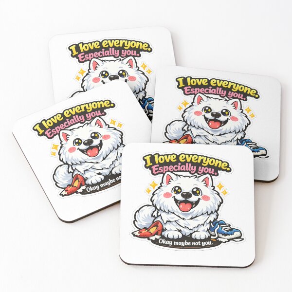 Item preview, Funny Cute Dog Meme – I Love Everyone Especially You… Okay Maybe Not You, Kawaii Puppy Cartoon Sticker designed and sold by CosmicSplendor.