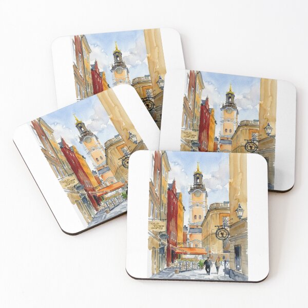 Item preview, Stockholm Old Town Watercolor designed and sold by caracatita75.