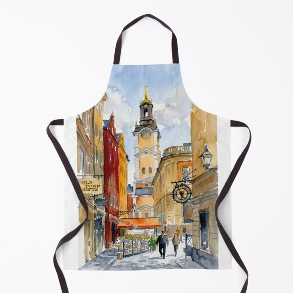 Item preview, Stockholm Old Town Watercolor designed and sold by caracatita75.