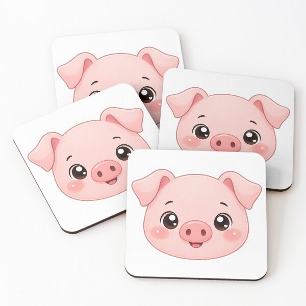 Item preview, Cute Pig Face Kawaii Style Art designed and sold by PriyankaSonara.