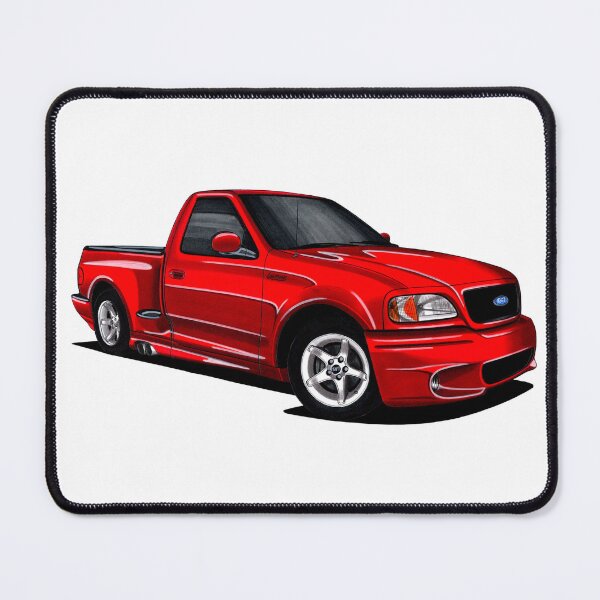 Item preview, Exclusive drawing legendary movie pick-up car red 4wd F150 SVT Lightning with Triton V8 engine designed and sold by Cars23.