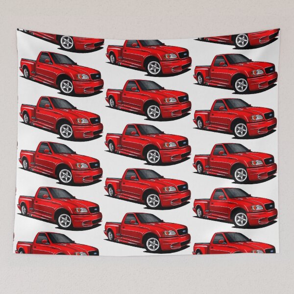 Item preview, Exclusive drawing legendary movie pick-up car red 4wd F150 SVT Lightning with Triton V8 engine designed and sold by Cars23.