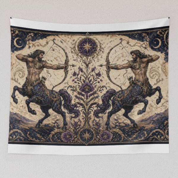 Item preview, Majestic twin Sagittarius art designed and sold by LiuTiuuu.