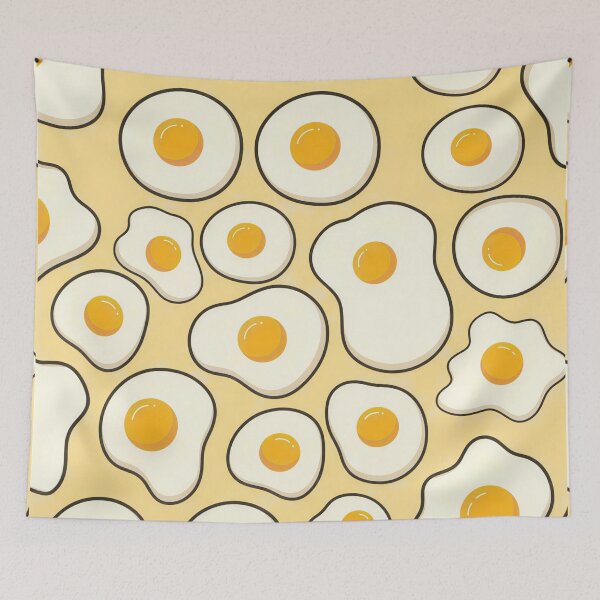 Item preview, Cute Fried Egg Pattern - Funny Breakfast Food Art designed and sold by LiFFYSTYLE.